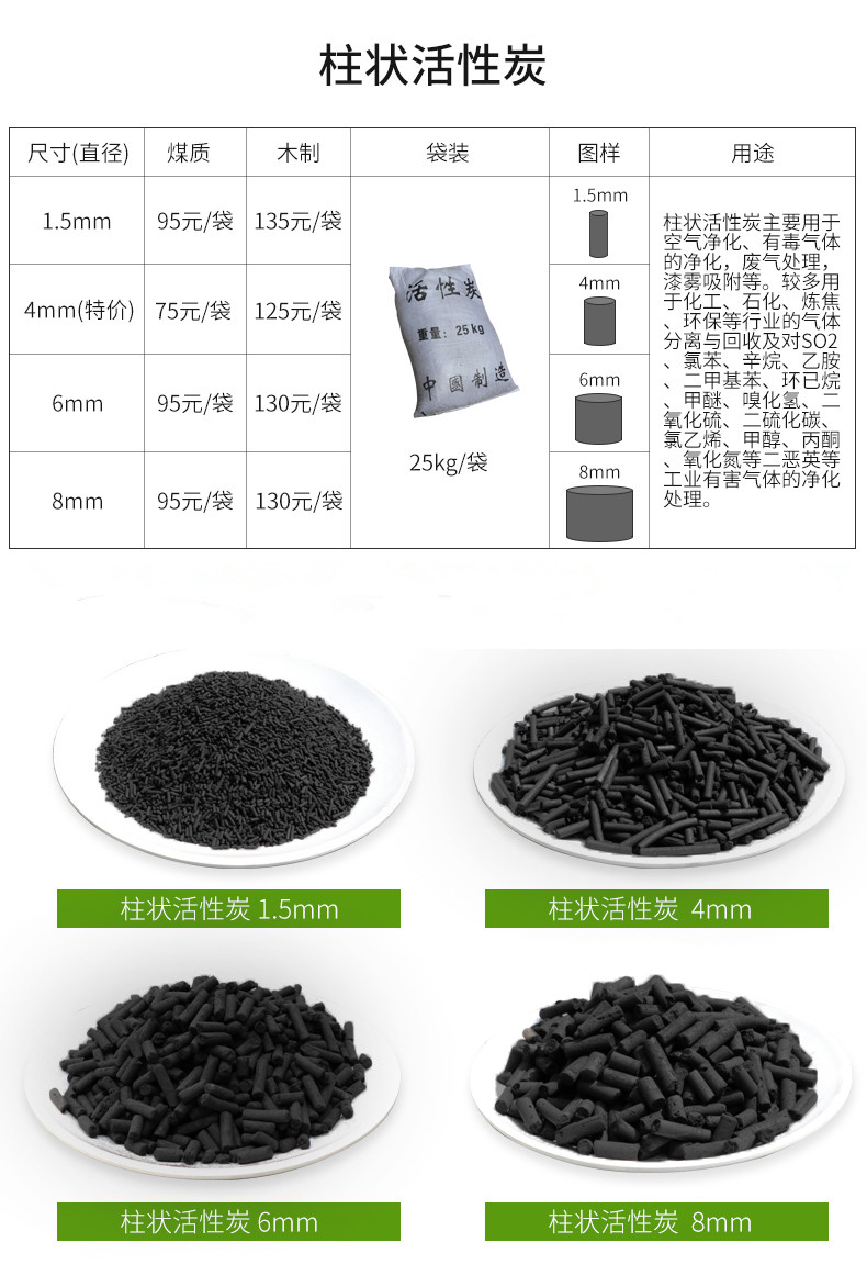 柱状活性炭